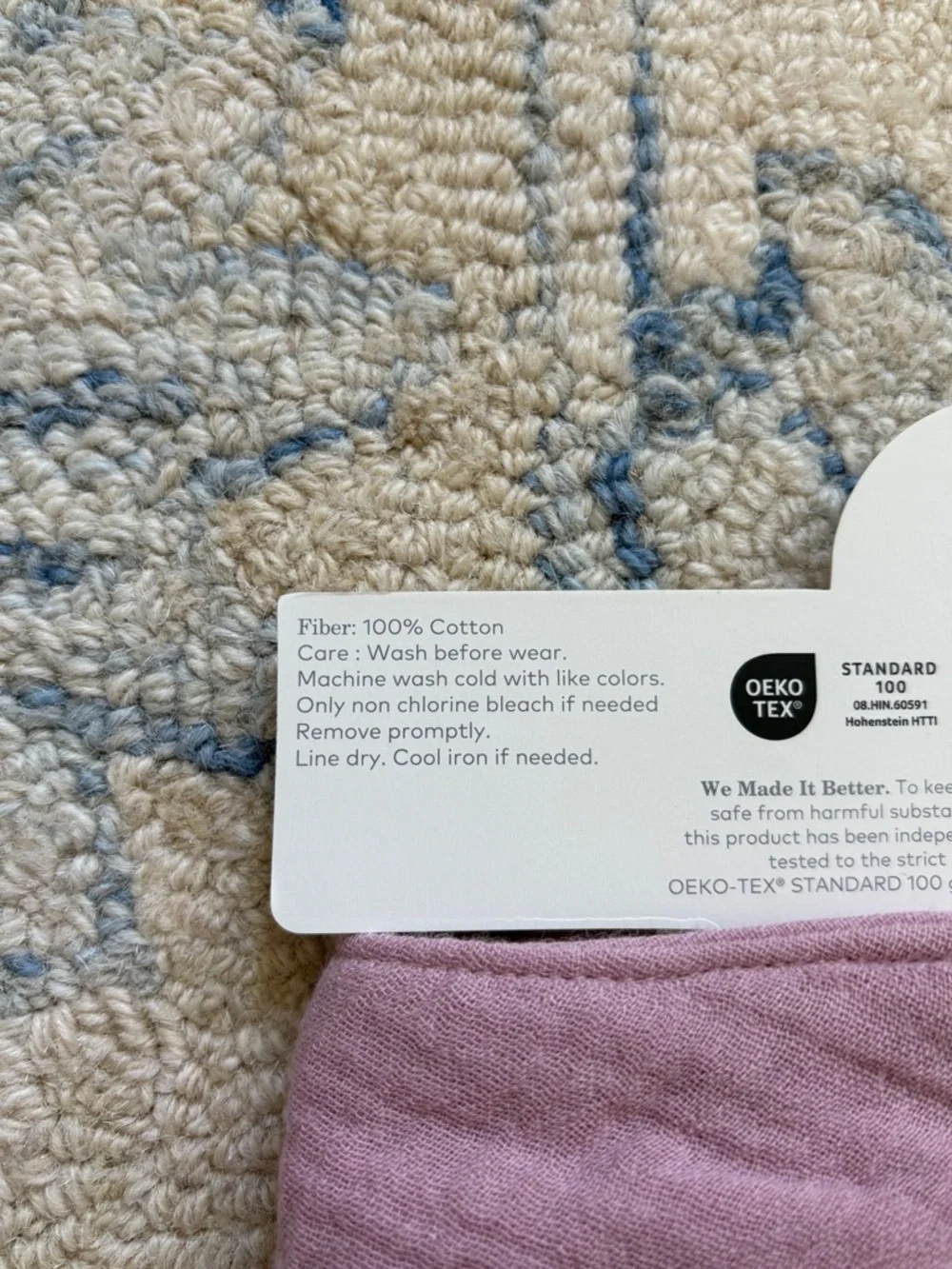 NWT cloud island Cotton Muslin Bandana Bibs in Mauve, Blush, Light Pink 3-Pack